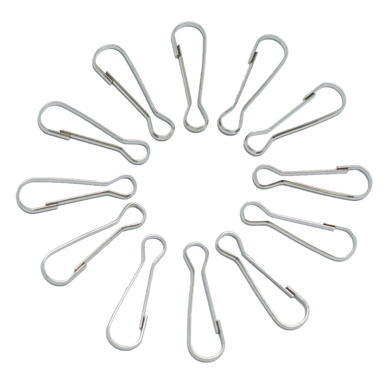 INNETOC 200 Pcs 1" (25mm) Metal Spring Hooks Purse Pulis Snap Clip for Lanyard Zipper Mask Pull Id Card (25mm, Nickel) - Image 3
